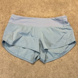 Lululemon Speed Up 2.5" Shorts Women's 8 Blue-Gray Lined Run Gym